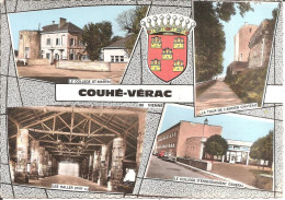 COUHE-VERAC (86) Carte Multivues - Blason En 1966  CPSM GF - Couhe