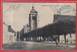 Carte Postale 89. Chevannes Les Promenades Et L'église   Très Beau Plan - Chevannes