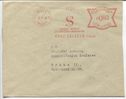 Böhmen Und Mähren Absenderfreistempel Svaz Zalozen Prag 16.9.42 - Brieven En Documenten