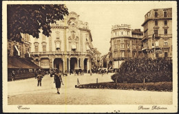 1920-Torino Piazza Solferino Cartolina Viaggiata Con Annullo Esposizione Filatel - Otros & Sin Clasificación