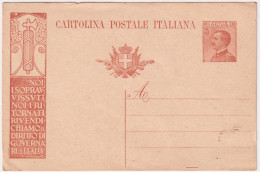 1924-Propaganda Del P.N.F. 30c.arancio Senza Millesimo Macchie D'inchiostro - Entiers Postaux