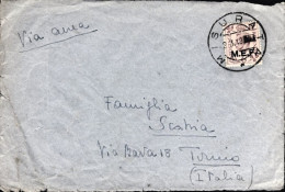 1948-M.E.F. Intero Frontespizio Di Lettera Via Aerea Affrancato 6p. Annullo Di M - British Occ. MEF