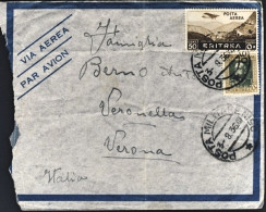 1936-Eritrea Lettera Affrancata 50c. + Posta Aerea 50c. Annullo Posta Militare N - Erythrée