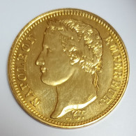 FRANCE - REPRODUCTION - 40 FRANCS 1807 - NAPOLÉON 1ER - CUIVRE DORÉ - SPL - 40 Francs (gold)