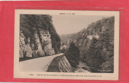 AGENDA P.L.M. 1923. ROUTE DE ST-LAURENT A CHAMPAGNOLE . SERVICE D'AUTO-CARS P.L.M. AFFR AU VERSO LE17-8-1924 . 2 SCANNES - Champagnole