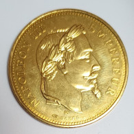 FRANCE - REPRODUCTION - 100 FRANCS 1870 - NAPOLÉON III - CUIVRE DORÉ - SPL - 100 Francs (goud)