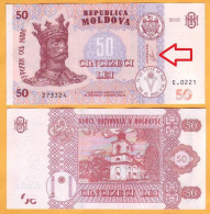 2020 2015  Moldova  "GUVERNATOR, O. Armașu"  "50 LEI  2015"  UNC - Moldavie