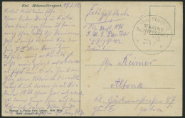 MSP VON 1914 - 1918 43 (Kanonenboot PANTHER), 27.7.1917, Feldpost-Ansichtskarte Von Bord Der Panther, Pracht - Marítimo