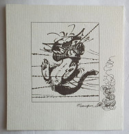 EX LIBRIS XL CERTIFICAT D'authenticité Pour Figurine LEBLON DELIENNE LE CHAT FRANQUIN 2000 - Andere & Zonder Classificatie