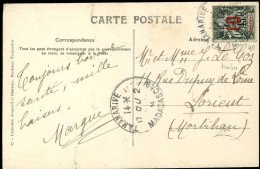 Moheli Timbre Sur Carte Postale 1914 Tananarive Le Pont D'Antajombato Sur L'Ikopa Anquetil Et Darrieux - Lettres & Documents