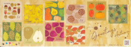 2020 Japan Autumn Trees Nuts Fruits Vegetables Complete Sheet Of 10 MNH @ BELOW FACE VALUE - Nuevos