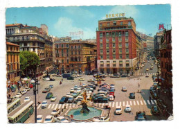 Rome Place Barberini , Parking , Vw Coccinelle, Fiat , Trolleybus , Tramway Pub Philips , Commerces - Plaatsen & Squares