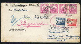 1928. Cover From Hungary With Postage Due Stamps - Covers & Documents