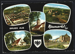 AK Neumarkt /Opf., Gasthaus Tiroler Hof, Ortsansicht Aus Der Vogelschau, Marktplatz  - Neumarkt I. D. Oberpfalz