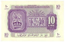 10 LIRE OCCUPAZIONE INGLESE TRIPOLITANIA MILITARY AUTHORITY 1943 QFDS - Occupation Alliés Seconde Guerre Mondiale