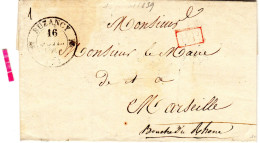 Ardennes - LAC (16/07/1839) En Port-payé Tàd Type 12 Buzancy - 1801-1848: Precursors XIX