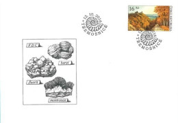 FDC 905 Czech Republic Protected Lanscape Area Zelezne Hory 2016 Eisengebirge Iron Mountains Ammonoid Ammonite Mineral - Minerals