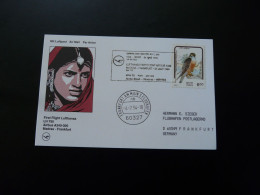 Lettre Premier Vol First Flight Cover Madras India To Frankfurt Airbus A340 Lufthansa 1994 - Briefe U. Dokumente