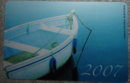 Petit Calendrier De Poche Plastifié  2007 Bateau Pharmacie Angers Maine Et Loire  Format Carte Bleue - Kleinformat : 2001-...