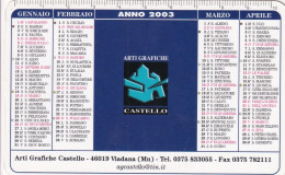 Calendarietto - Arti Grafiche Castello - Viadana - Anno 2003 - Kleinformat : 2001-...