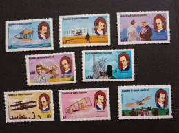 Ecuatorial Guinea  Airplanes, Famous Pilots Unstamped Series Unused - Äquatorial-Guinea