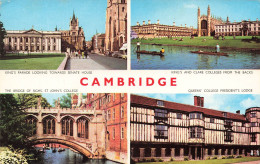ROYAUME UNI - Angleterre - Cambridge - Multivues - King's Parade Looking Towards Senate House - Carte Postale - Cambridge