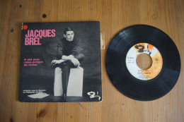 JACQUES BREL LE PLAT PAYS EP 1962 VARIANTE LANGUETTE - 45 G - Maxi-Single