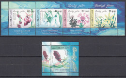 Azerbaijan - Correo Yvert 595/98 + Hoja 72 ** Mnh Flores - Azerbaïjan