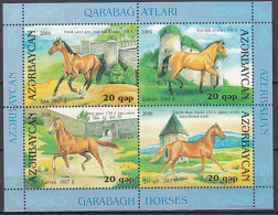 Azerbaijan - Correo Yvert 558/61 ** Mnh Fauna - Caballos - Aserbaidschan