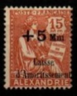 ALEXANDRIE    -   1929  .  Y&T N° 83 * .  Caisse D' Amortissement - Ongebruikt