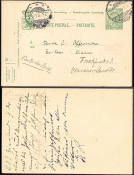 Luxembourg Echternach 5c Postal Stationery Card Mailed To Germany 1914 - 1907-24 Coat Of Arms