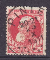 Belgium 1905 Mi. 71, 10c. Leopold II. Deluxe PINTE 1911 Cancel - 1905 Grosse Barbe