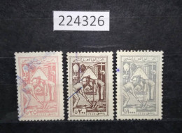 224326; Syria; Revenue Stamp 25, 200, 1000 Piastres; Damascus 1967; Higher Labor Committee ; Canceled - Syrien
