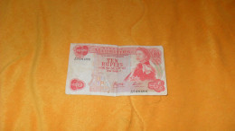 BILLET ANCIEN DATE ?../ 10 RUPEES BANK OF MAURITIUS N°546486..QUEEN REINE ELIZABETH - Maurice