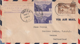 Etats Unis Canal Zone Panama Lettre Pour La Suisse 1940 - Zona Del Canal