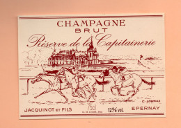 Etiquette De Champagne  " JACQUINOT  Réserve De La Capitainerie - Champan