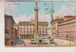 ROMA  PIAZZA COLONNA  ILLUSTRATA ILLUSTRATORI  VG  1904 - Places