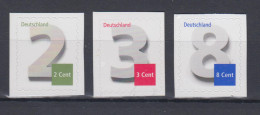 Bund 2967 3045 3196 Selbsklebende Marken Ergänzungswerte 2,3,8 Cent Postfrisch - Andere & Zonder Classificatie