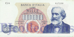 ITALIA - ITALY 1000 LIRE 14/01/1964 PICK 96b AU+ - 1000 Liras