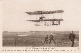 CPA Meeting Reims 26 Août 1909, H. Farman Sur Biplan - Locomotion Aérienne - Carte Rose N° 30     L2961 - Demonstraties