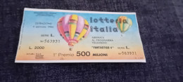 BIGLIETTO LOTTERIA ITALIA 1984 - Billetes De Lotería