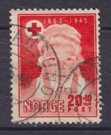 Norway 1945 Mi. 307, 25 Øre + 10 Øre Rotes Kreuz Red Cross Croix Rouge KRISTIANSUND N Cancel - Gebraucht