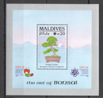 Maldives - 1990 - Trees: The Art Of Bonsaí - Yv Bf 179 - Bomen