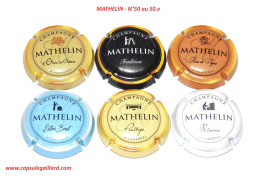 SERIE DE 6 CAPSULES DE CHAMPAGNE - MATHELIN N°50 Au 50.e - Collezioni