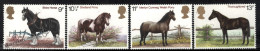 Great Britain 1978 Yvert 868-71, Fauna, Horse Breeds - MNH - Unused Stamps
