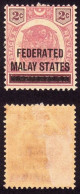 FEDERATED MALAY STATES FMS 1900 2c Wmk. CROWN CA Sc#2 MH @T614 - Federated Malay States