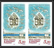 89967f/ Terres Australes Taaf N°218 Notre-Dame Des Oiseaux Birds Non Dentelé Imperf ** MNH Paire - Geschnittene, Druckproben Und Abarten