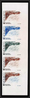 90280a Monaco Essai Proof Non Dentelé Imperf ** MNH N°1324 Urbanisme Fontvielle 5 Strip Bande - Unused Stamps