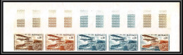 90175k Monaco N°642 Biplan Albatros 1964 Avion Essai (proof) Non Dentelé Imperf ** MNH Bande 5 Strip - Poste Aérienne