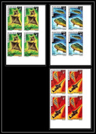 91609b Afars Et Issas N° 372/374 Poissons (Fish Poisson Fishes) Non Dentelé Imperf ** MNH Bloc 4 - Ungebraucht